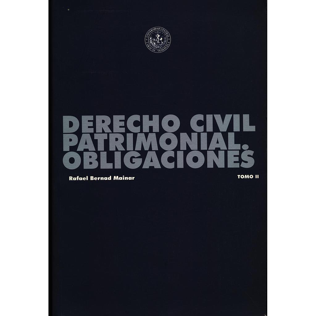 Derecho civil patrimonial. Obligaciones. Tomo II