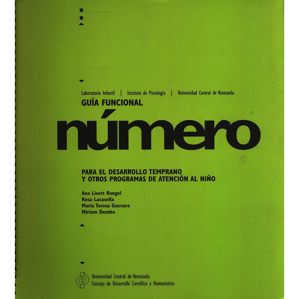 Guía funcional. Número para el desarrollo temprano y otros programas de atención al niño