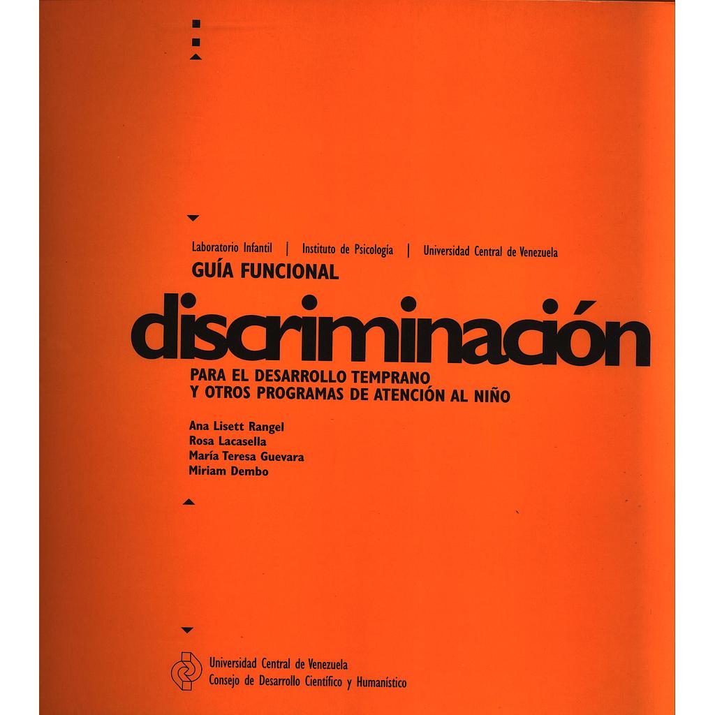 Guía funcional. Discriminación para el desarrollo temprano y otros programas de atención al niño