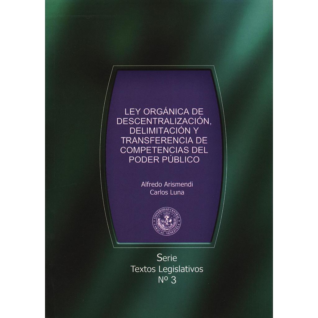 Ley orgánica de descentralización, delimitación y transferencia de competencias del Poder Público